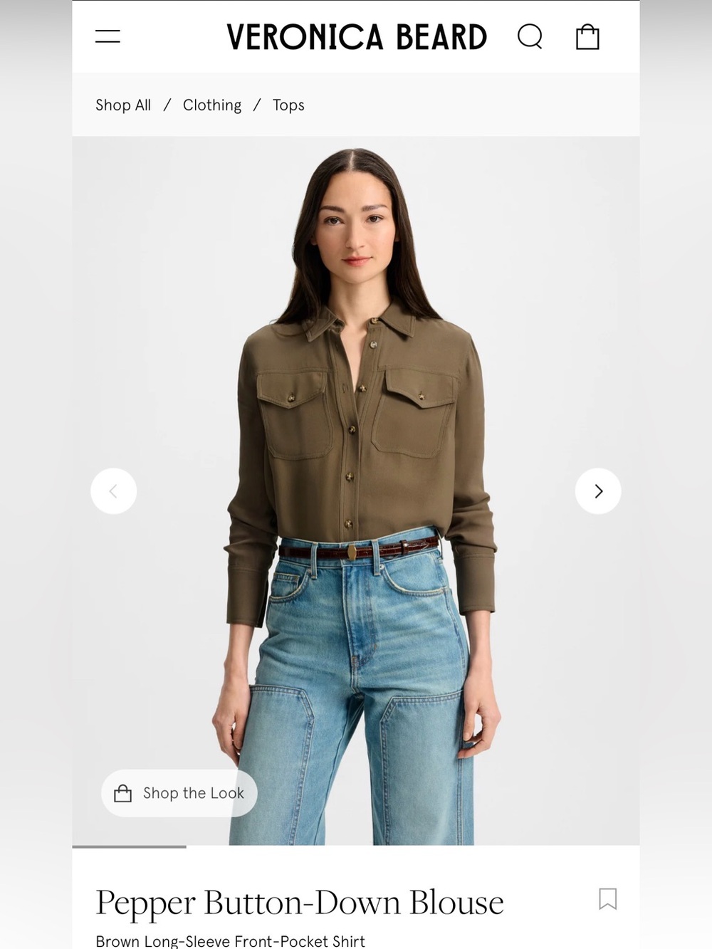 Veronica Beard Cypress Pepper Blouse